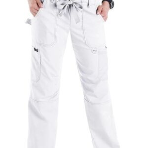 koi White Cargo Pants with Drawstring Waistband